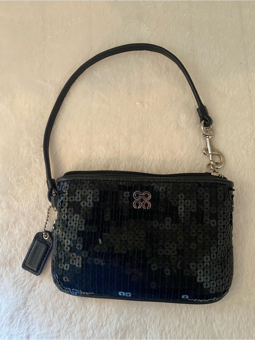 Coach Special Occasion Black Sequined Wristlet